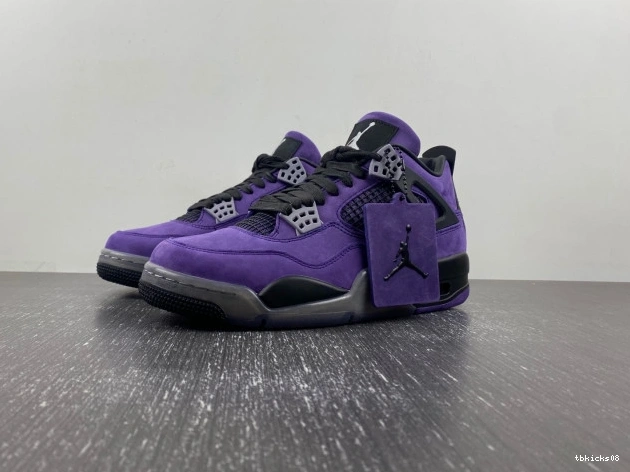 Cheap TBkick Suede Scott Purple 4 Air x Jordan Travis 0822